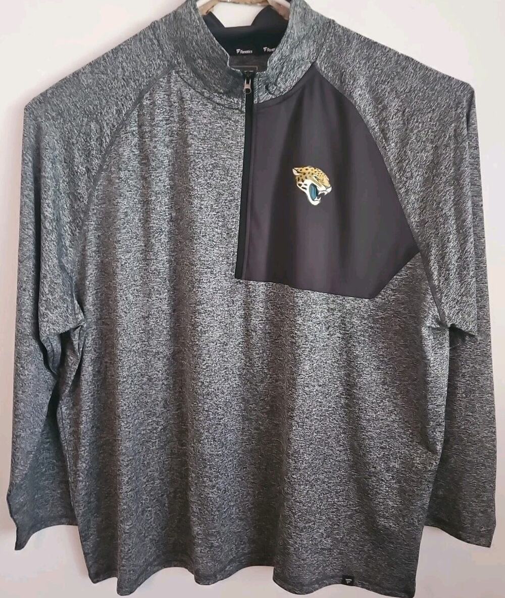 Fanatics Jacksonville Jaguars Zip Jacket Mens 5XLT Gray NFL PRO LINE